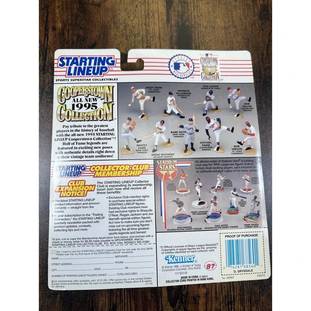 1995 Starting Lineup Cooperstown Collection Don Drysdale Dodgers Figure